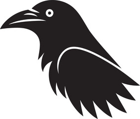 Premium Raven Symbolic Badge Intricate Crow Emblem
