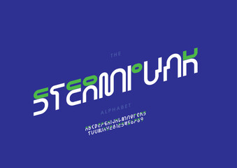 Fototapeta premium Vector of stylized modern font and alphabet