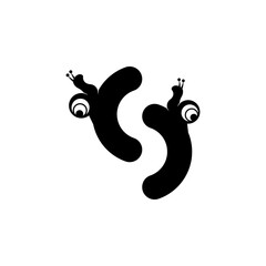 letter s and snail negative space logo designs © yozi