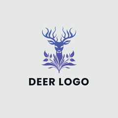 Deer Gradient Colorful Logo. Deer Head Logo Design