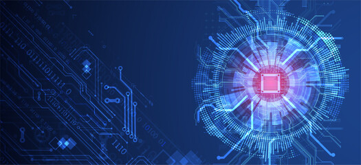 Abstract background on technological and scientific topics. CPU concept. Vector