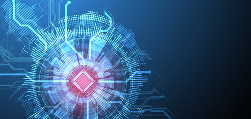 Abstract background on technological and scientific topics. CPU concept. Vector