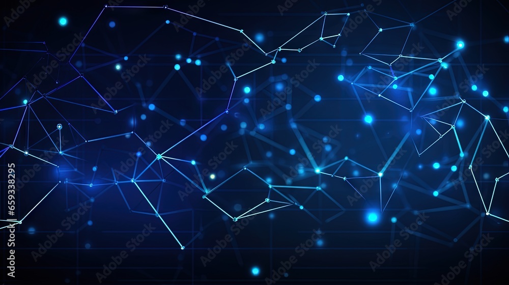 Leinwandbilder abstract technology futuristic geometrical and science blue neon background with space for copy. ple