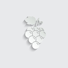 grape icon vector fruit sign wine logo