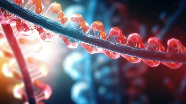 Structure of DNA Molecule, education illustrator