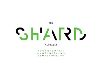 Fototapeta premium Vector of stylized modern font and alphabet