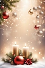 Obraz na płótnie Canvas Bright Christmas background for holiday greetings. Shiny blurred background. 