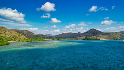 Aerial view of Gili Bedis in Lombok