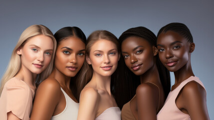 Fototapeta premium Diverse group of beautiful women that are standing together