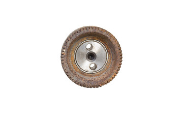 Old rusty gear  isolated on clean background