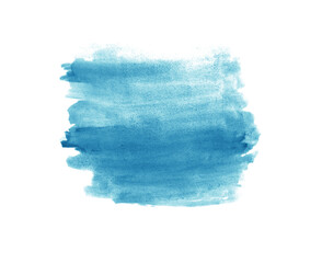 Abstract blue watercolor background isolated on a white