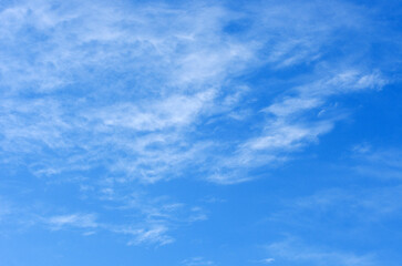 White clouds in blue sky