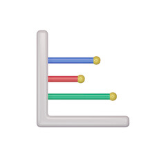 Line Charts And Diagrams 3d icon 