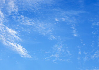 White clouds in blue sky