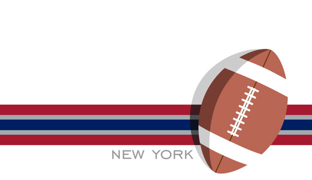 Template For Presentation Or Infographics With New York Giants American Football Team Uniform Colors Lines And Ball