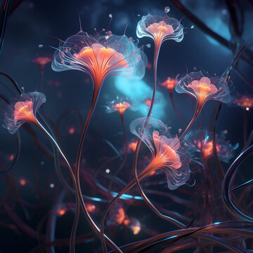 neuron flowers , neuron background 