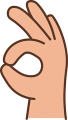 Ok Hand Gesture Icon
