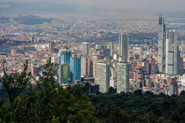Vista panorámica des del mirador de Monserrate, de la ciudad de Bogotá, capital de Colombia, en suramérica 