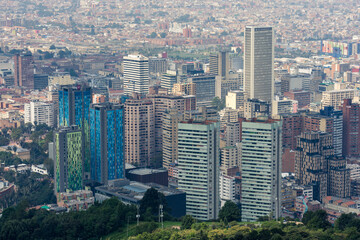 Vista panorámica des del mirador de Monserrate, de la ciudad de Bogotá, capital de Colombia, en suramérica 