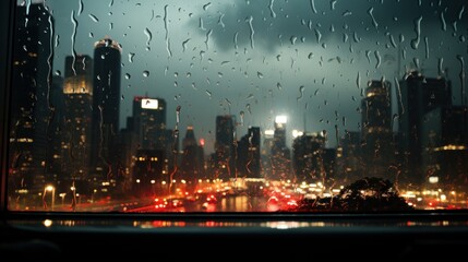 Rainy day in Chicago, Illinois, United States of America