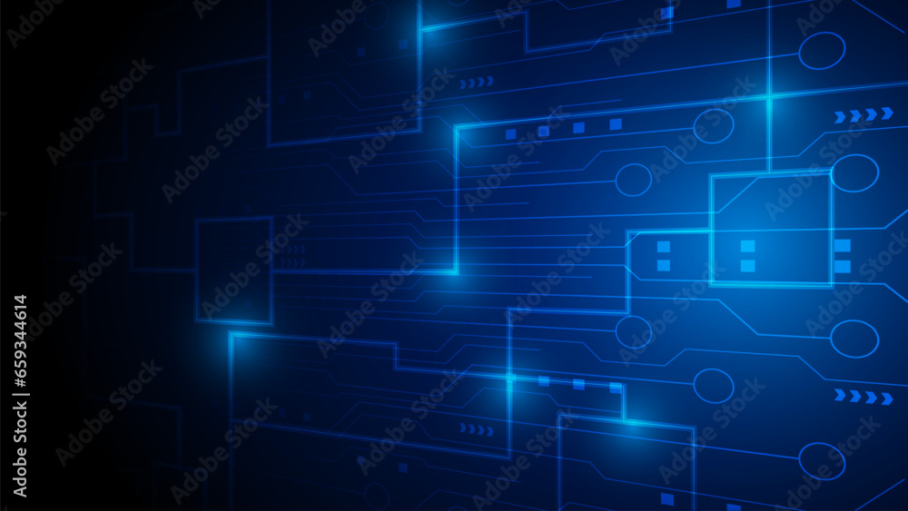 Poster hi-tech digital data abstract vector design