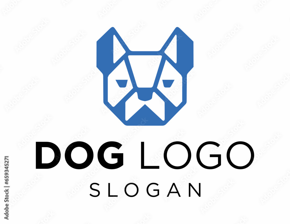 Poster logo design about dog on a white background. made using the coreldraw application.