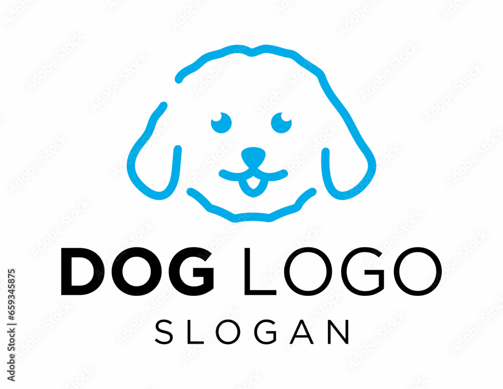 Poster logo design about dog on a white background. made using the coreldraw application.