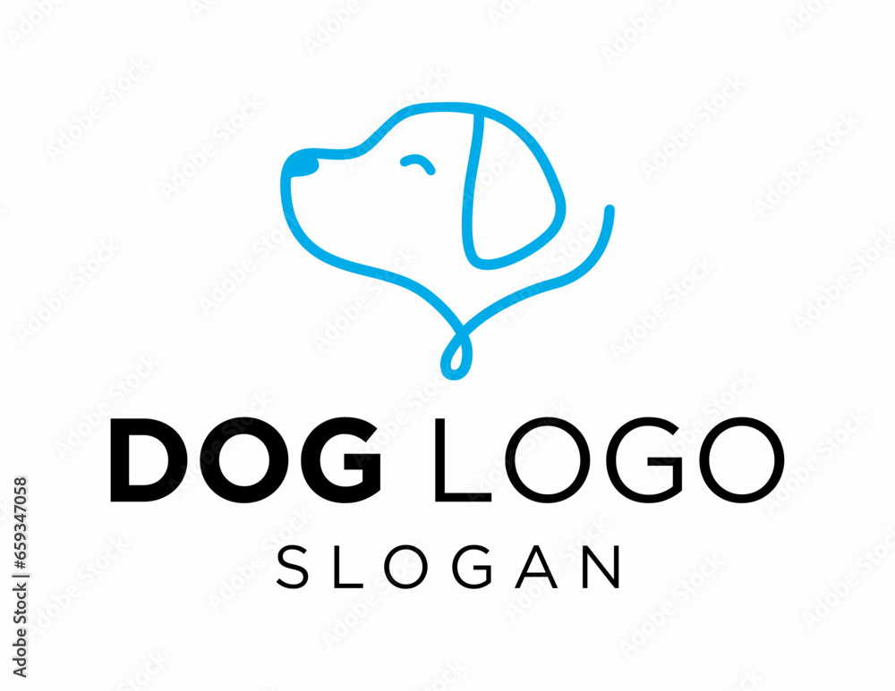 Poster logo design about dog on a white background. made using the coreldraw application.
