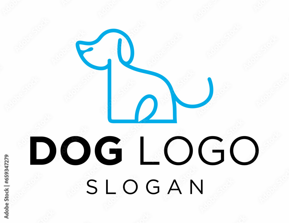 Poster logo design about dog on a white background. made using the coreldraw application.