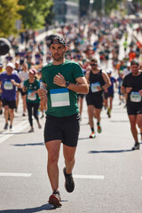 Runners on the street. Healthy lifestyle. Jogging exercise. Athletics