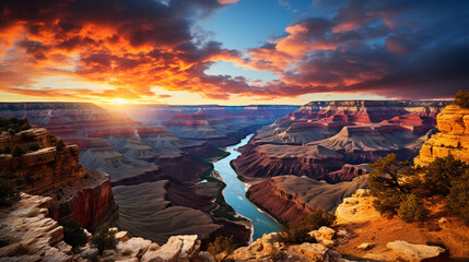 panoramic view of the Grand Canyon