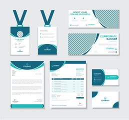 Creative modern business stationery design template