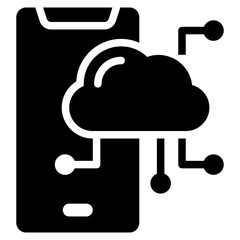 Mobile App Glyph Icon