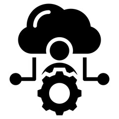 Cloud Clients Glyph Icon