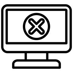 Obraz premium Incorrect Outline Icon