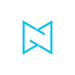 N letter infinity technology business, logo, design, brand identity, flat logo, company, editable, vector