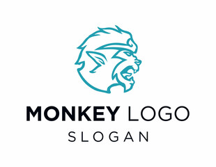 Logo design about Monkey on a white background. made using the CorelDraw application.