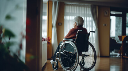 Fototapeta na wymiar Elderly woman in a nursing home