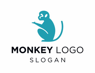 Logo design about Monkey on a white background. made using the CorelDraw application.