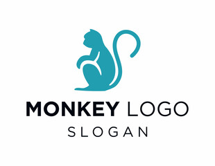 Logo design about Monkey on a white background. made using the CorelDraw application.