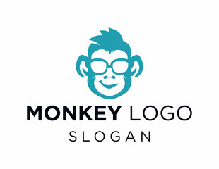 Logo design about Monkey on a white background. made using the CorelDraw application.
