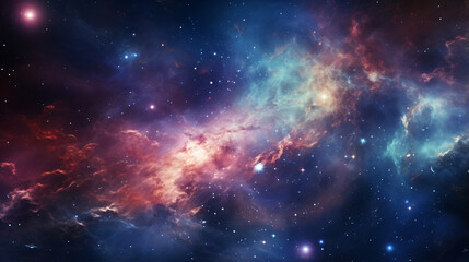 Fototapeta na wymiar Space scene with stars in the galaxy.