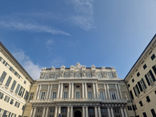 Fototapeta na wymiar The ducal palace Genoa Italy