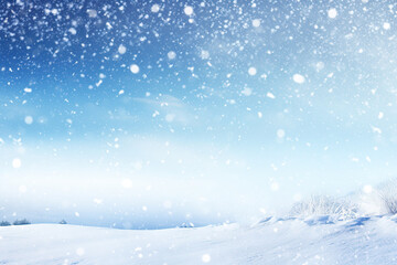 christmas background with snow