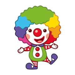 Circus Clown cartoon vector illustration