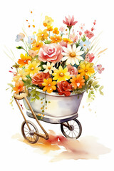 watercolor painting illustration of baby str