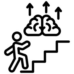 Self Improvement Outline Icon