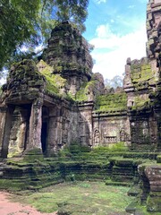 Fototapeta premium Prasart stone Bantaey drei siem reap Cambodia, Angkor wat old temple in forest