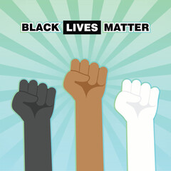 Black lives matter social media post vector with background