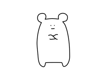 White bear crossing arms 